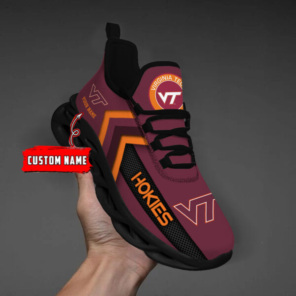 Virginia Tech Hokies Personalized Custom Name Max Soul Shoes DS003