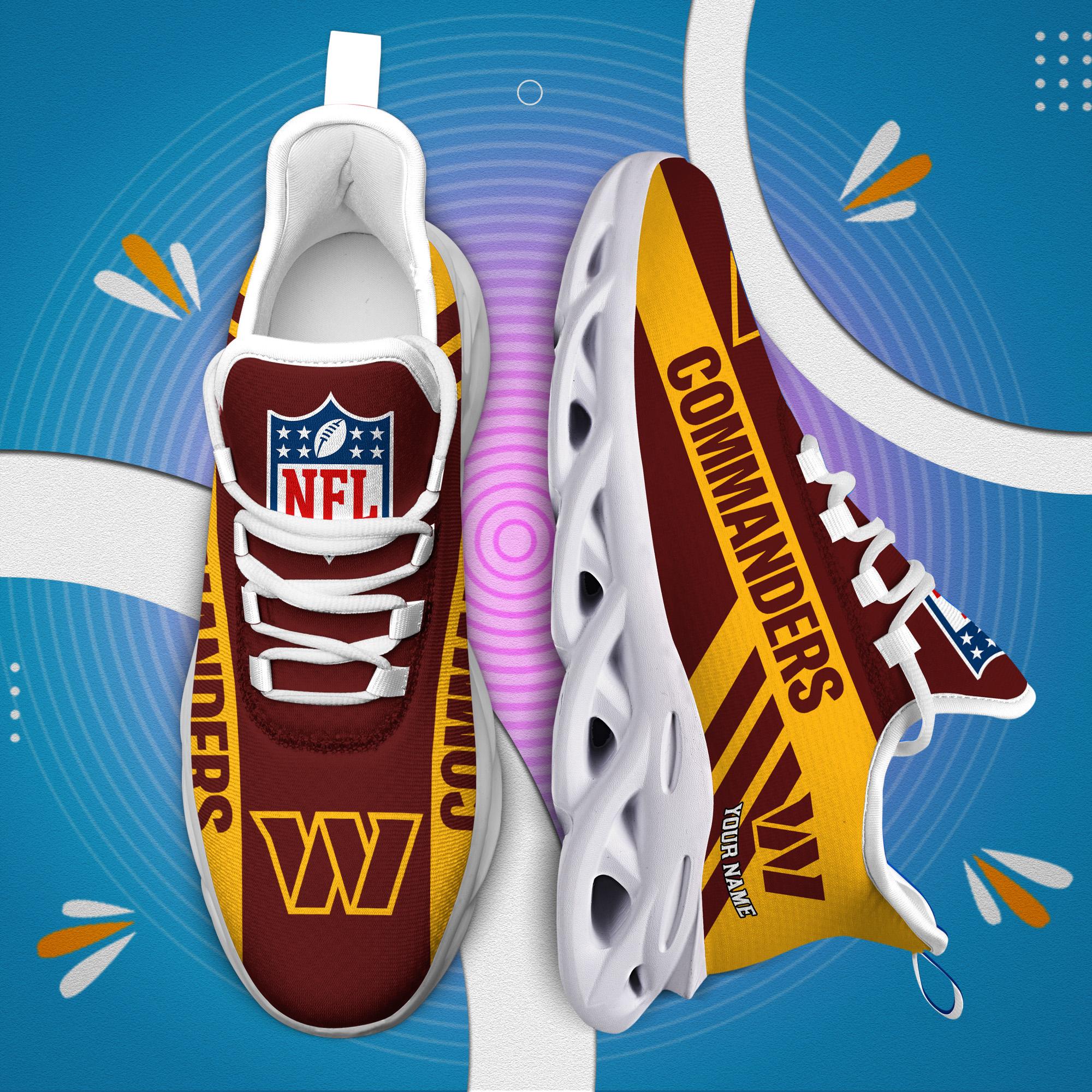 Washington Football Custom Name Max Soul Shoes