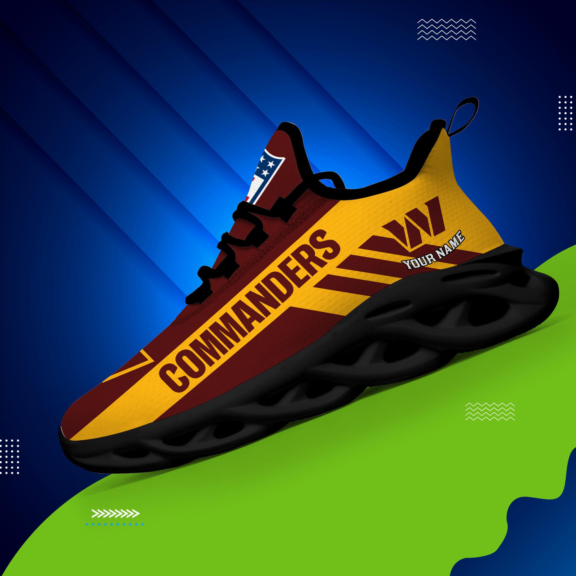 Washington Football Custom Name Max Soul Shoes