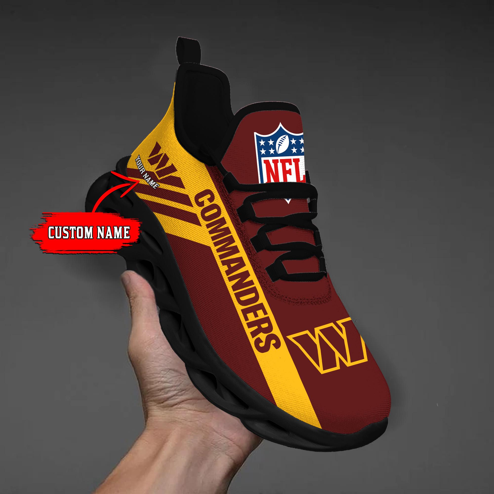 Washington Football Custom Name Max Soul Shoes