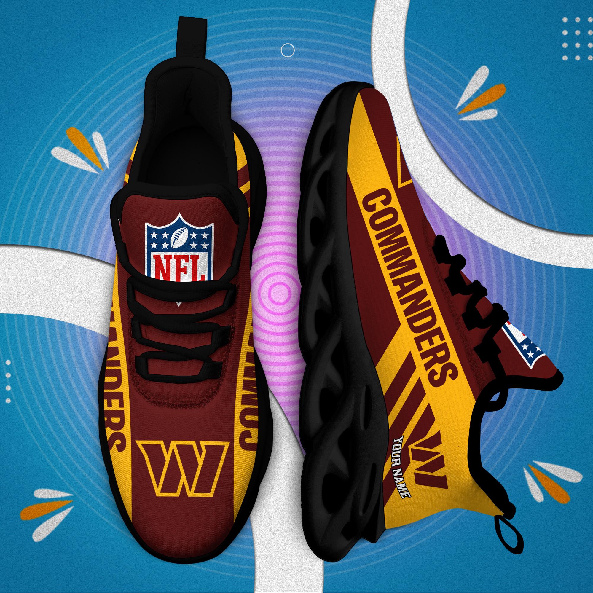 Washington Football Custom Name Max Soul Shoes