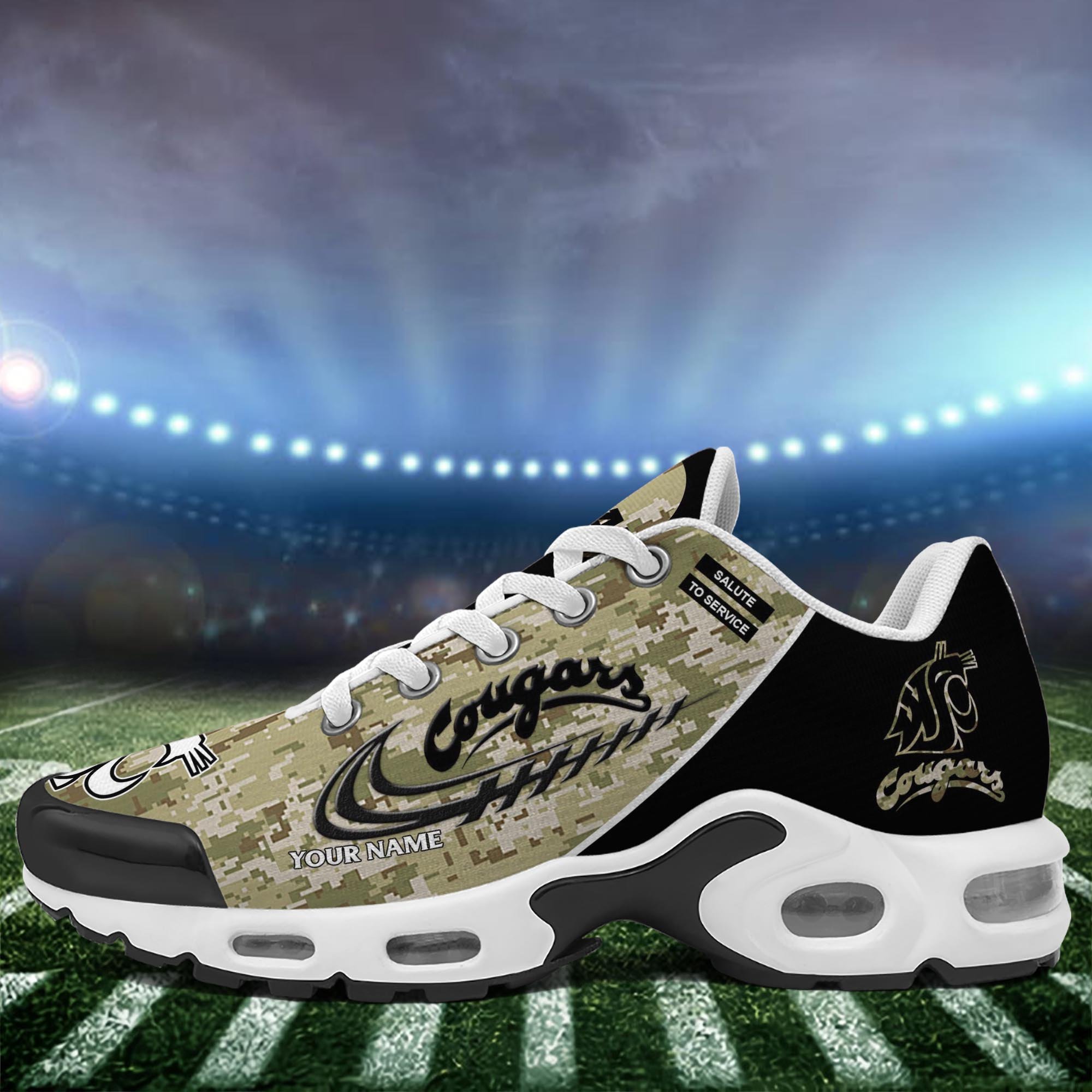 Washington State Cougars TN Shoes 2026 Version Custom Name, Camouflage Shoes, Gifts For Football Lovers