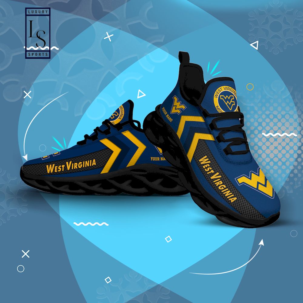 West Virginia Mountaineers Personalized Max Soul Shoes