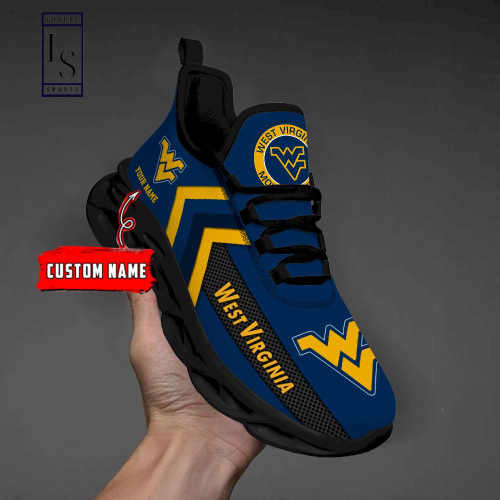 West Virginia Mountaineers Personalized Max Soul Shoes