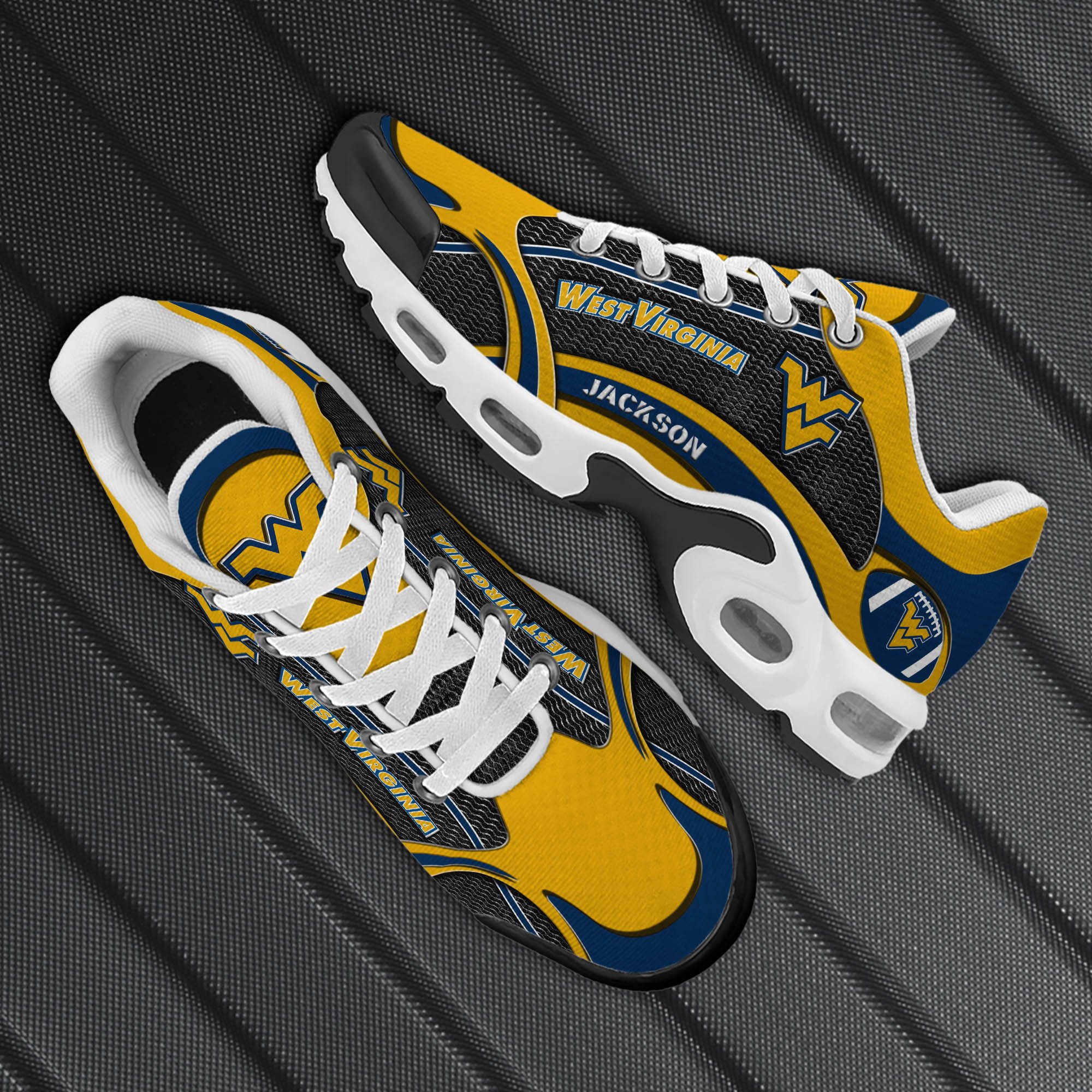 West Virginia Mountaineers Team TN Shoes 2026 Version Custom Name 889