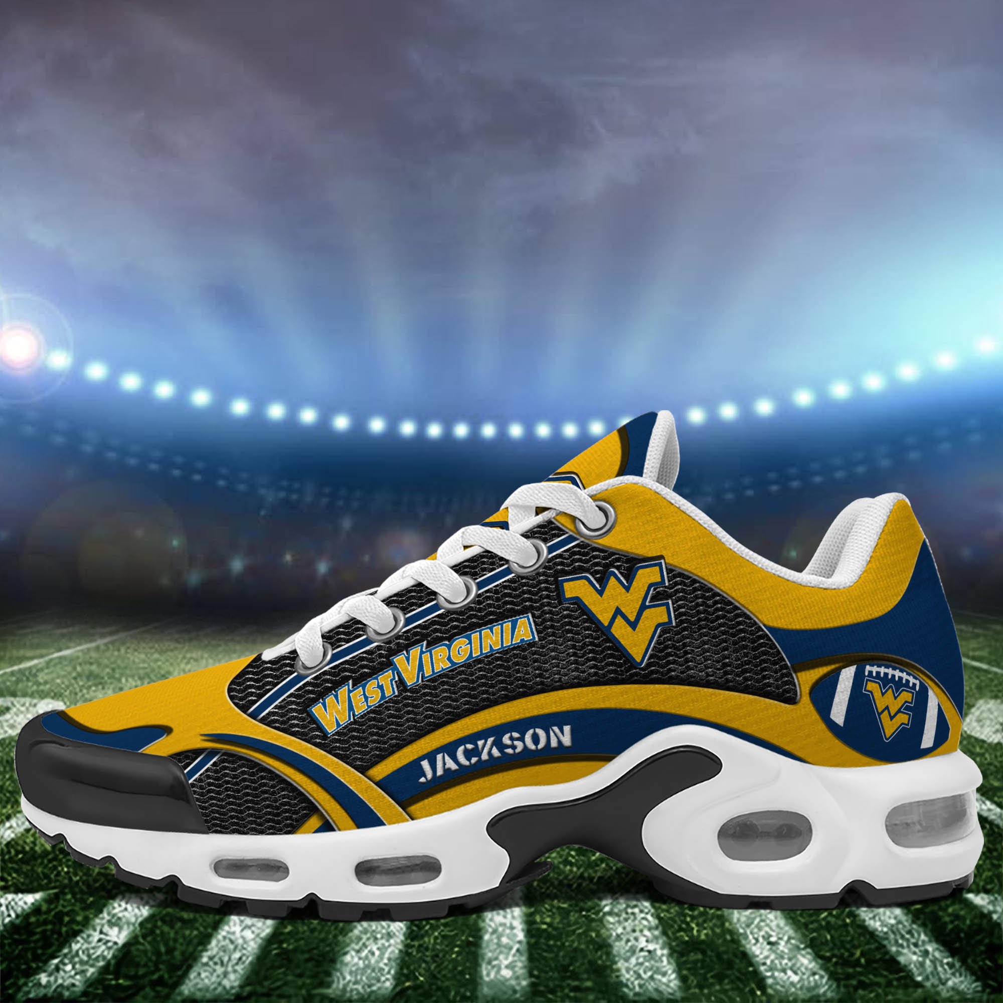 West Virginia Mountaineers Team TN Shoes 2026 Version Custom Name 889