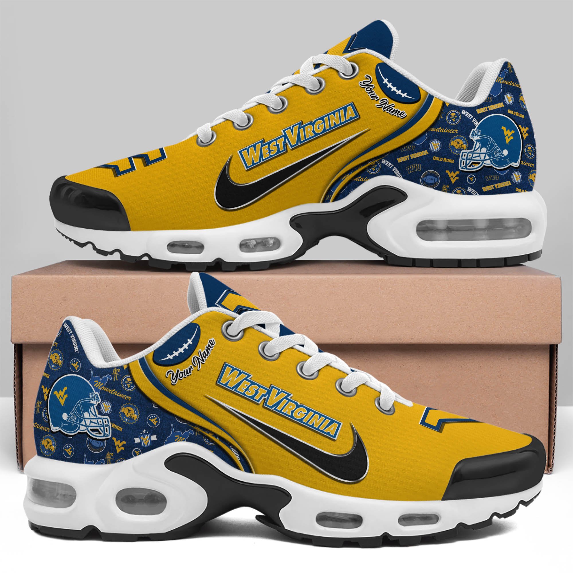 West Virginia Mountaineers TN Shoes 2026 Version Custom Your Name 499