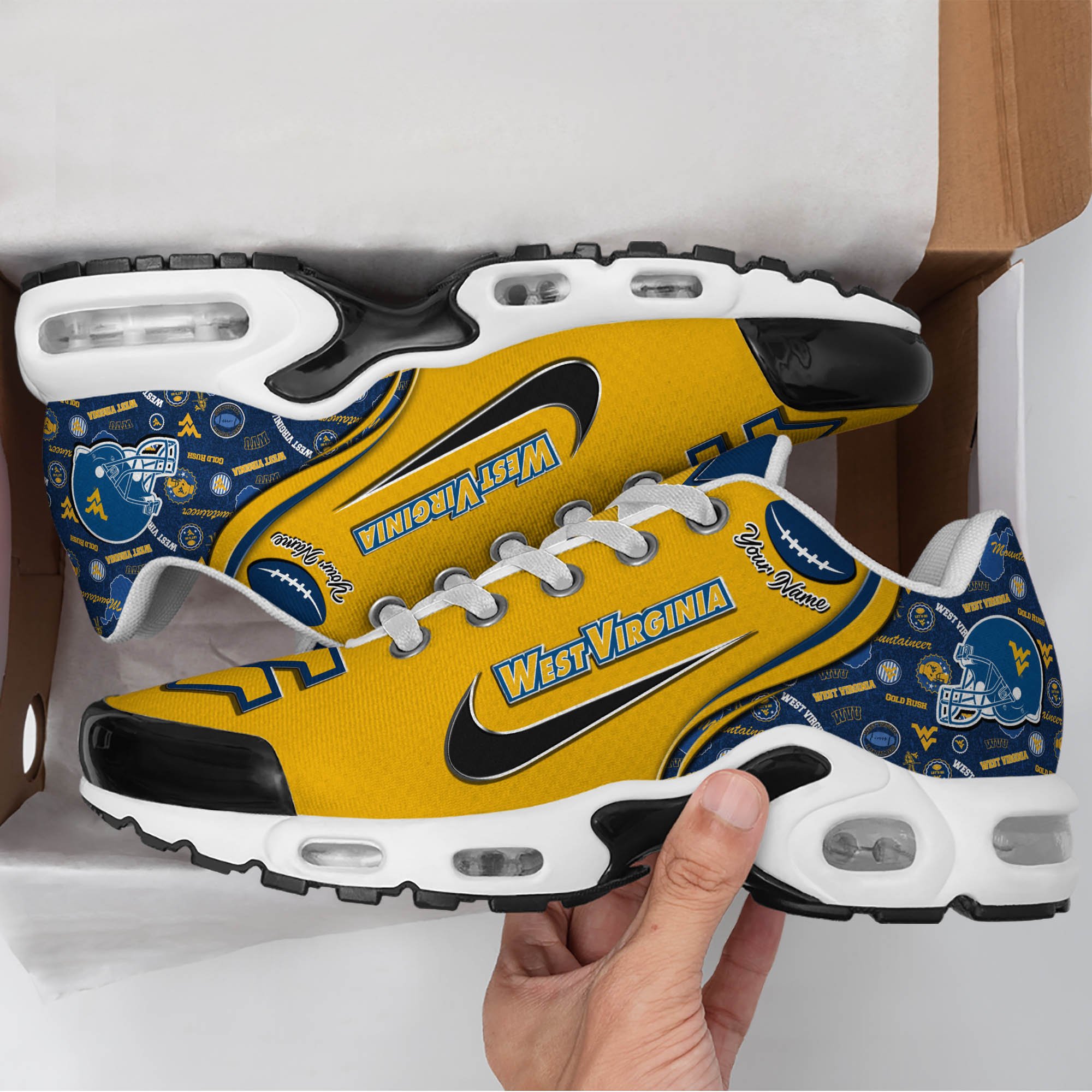 West Virginia Mountaineers TN Shoes 2026 Version Custom Your Name 499