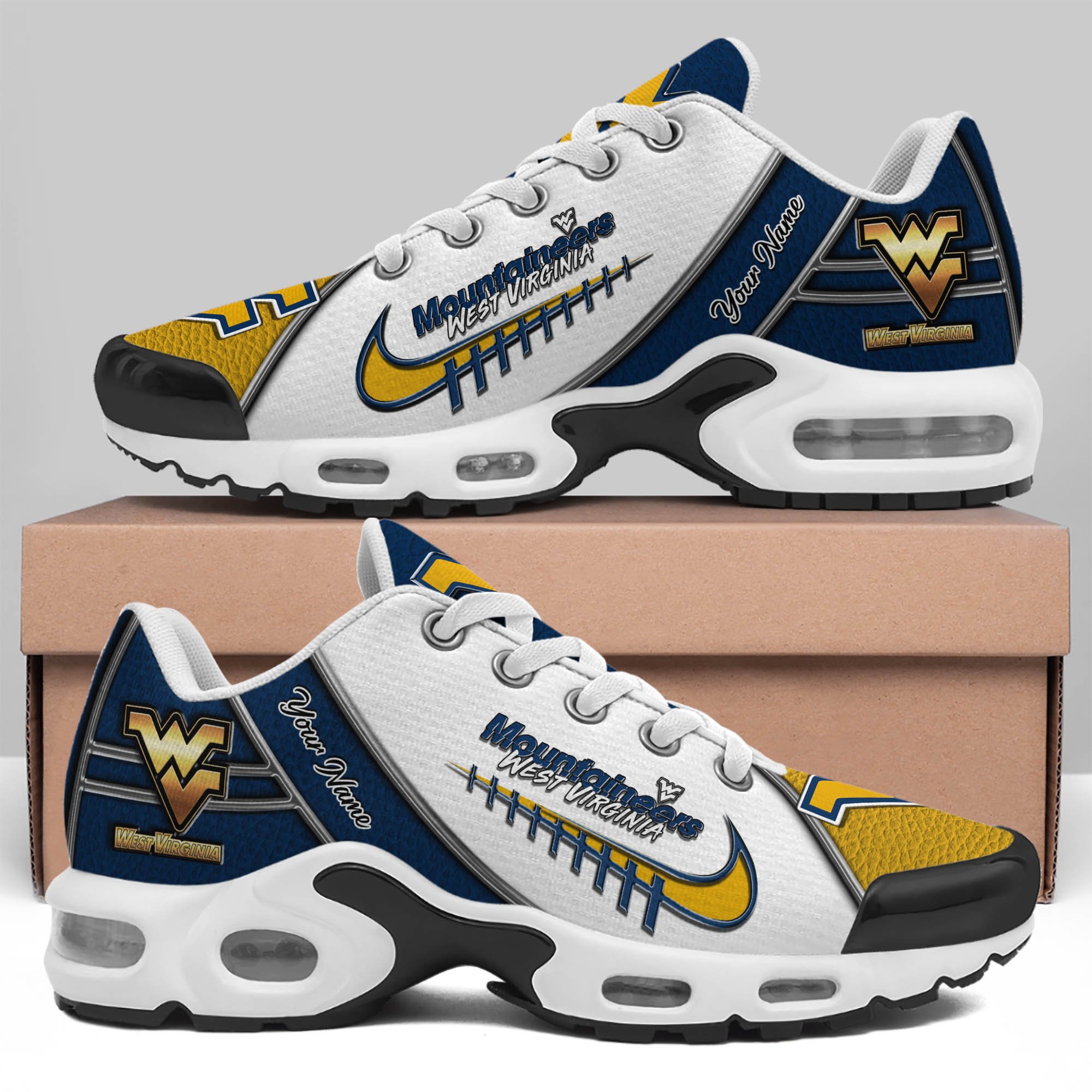 West Virginia Mountaineers TN Shoes 2026 Version Custom Your Name, Football Team Shoes, Football Shoes For Fans, Sport Gifts, Gifts For Lovers ETHY