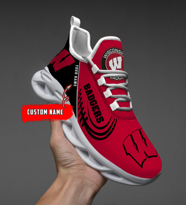Wisconsin Badgers PERSONALIZED MAX SOUL SHOES T1