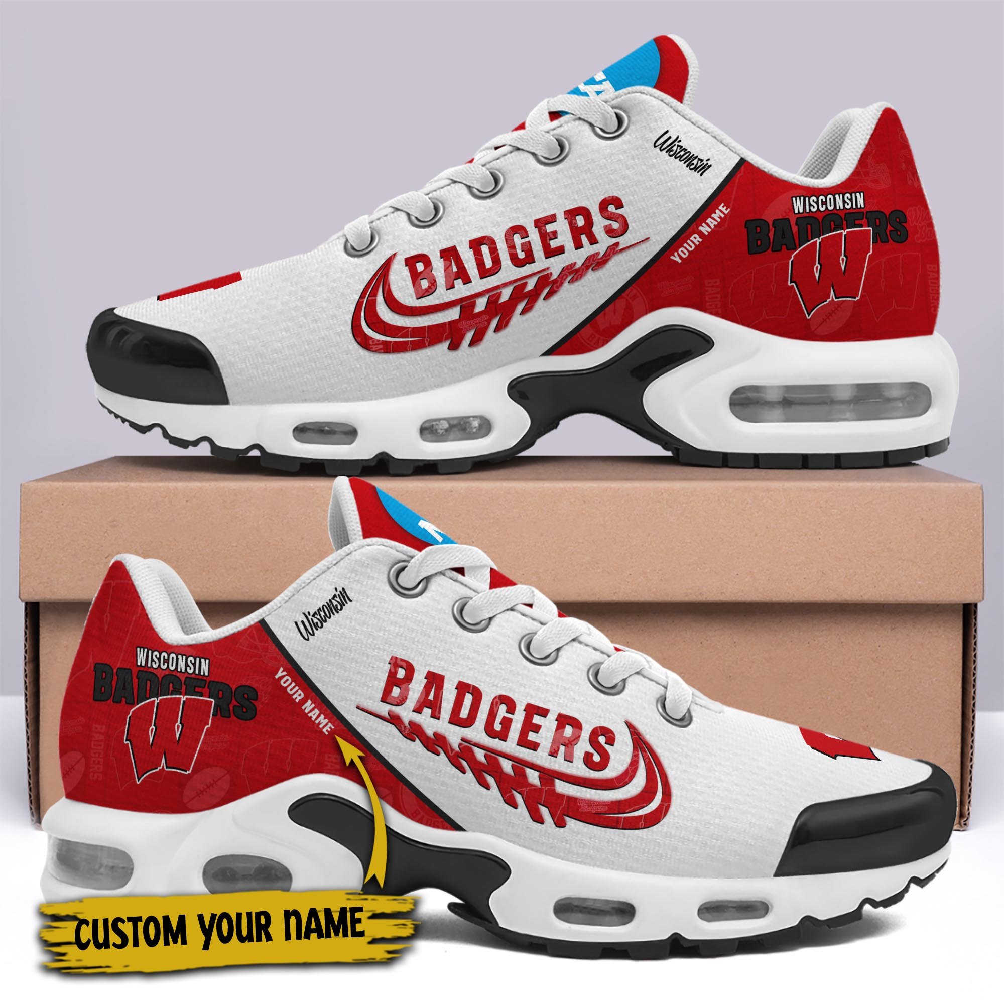 Wisconsin Badgers TN Shoes Custom Your Name 2026 Version 203