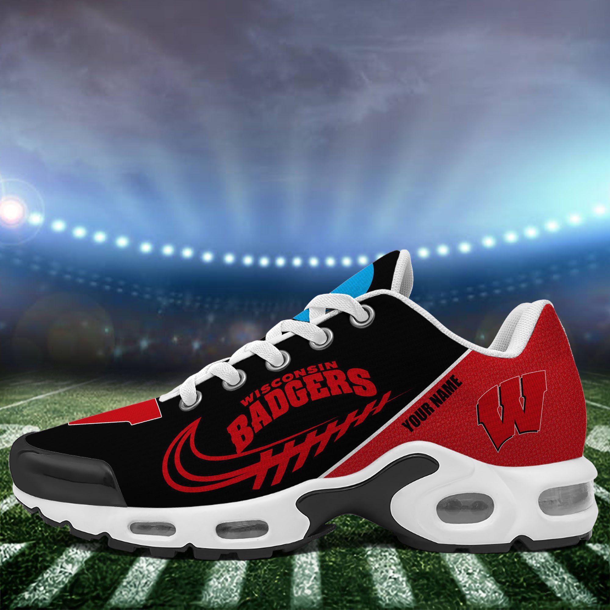 Wisconsin Badgers TN Shoes Custom Your Name 514